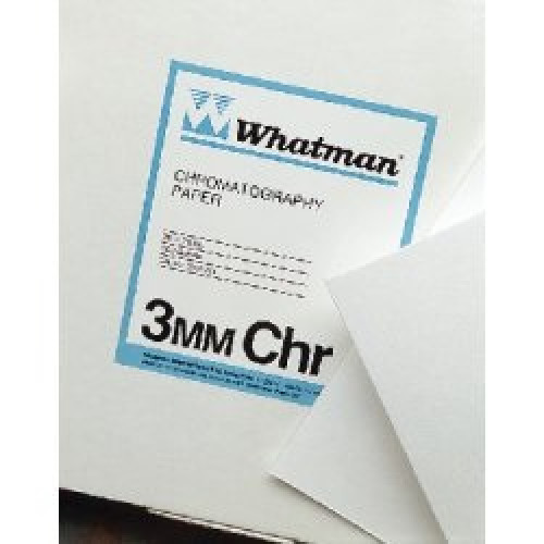 PAPEL P/ CROMATOGRAFIA 3MM CHR 460 X 570mm WHATMAN™ (CYTIVA) - CX/100 UND PAPEL P/ CROMATOGRAFIA 3MM CHR 460 X 570mm WHATMAN™ (CYTIVA) - CX/100 UND