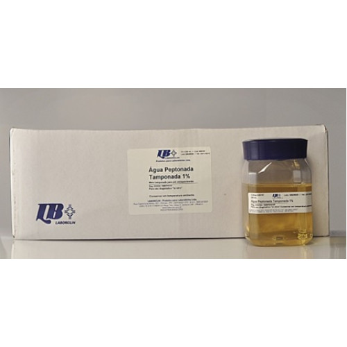 AGUA PEPTONADA 1% TAMPONADA 225mL LABORCLIN (CX C/ 10 FRASCOS) AGUA PEPTONADA 1% TAMPONADA 225mL LABORCLIN (CX C/ 10 FRASCOS)