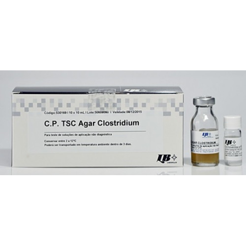 C.P. TSC AGAR CLOSTRIDIUM LABORCLIN FRASCO 10 mL (CX/ C/ 10 FRASCOS) C.P. TSC AGAR CLOSTRIDIUM LABORCLIN FRASCO 10 mL (CX/ C/ 10 FRASCOS)