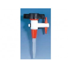 TORNEIRA EM PTFE P/ ESCALA DE BURETA BRAND COM PONTA DE PP COMPLETA C/ CHAVE DE MONTAGEM