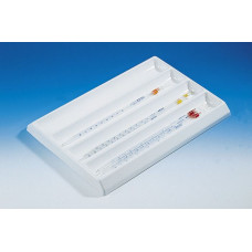 BANDEJA PARA PIPETAS EM PVC 420 x 300 x 30 mm C/ 4 DIVISÓRIAS BRAND