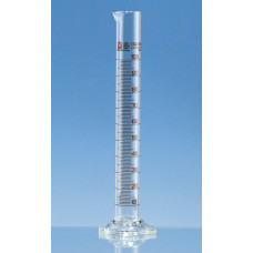 PROVETA C/ BASE HEXAG. 50 ml DIV. 1 ml EM VIDRO  CLASSE A, GRAV. MARROM BRAND