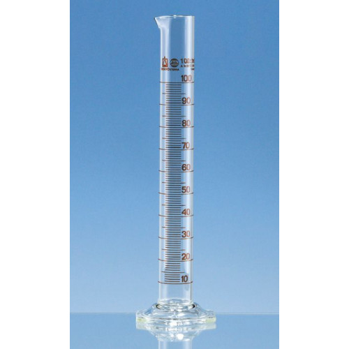 PROVETA BASE HEXAG. 100 ml DIV. 1 ml EM VIDRO CLASSE A GRAVAÇÃO MARROM BRAND PROVETA BASE HEXAG. 100 ml DIV. 1 ml EM VIDRO CLASSE A GRAVAÇÃO MARROM BRAND