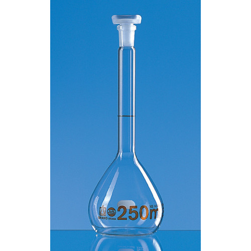 BALÃO VOLUMÉTRICO 500 mL EM VIDRO CL. A COM TAMPA EM PP BRAND BALÃO VOLUMÉTRICO 500 mL EM VIDRO CL. A COM TAMPA EM PP BRAND