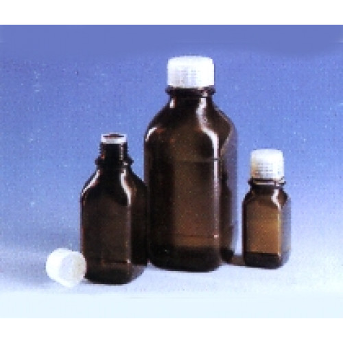 FRASCO P/REAG. 500ml EM VIDRO ÂMBAR QUADRADO BRAND FRASCO P/REAG. 500ml EM VIDRO ÂMBAR QUADRADO BRAND