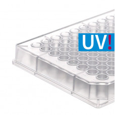 PLACA 96 POÇOS FUNDO PLANO P/ UV STANDARD BRAND (EMB C/ 50) pureGrade™, BIO-CERT®