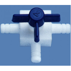 TORNEIRA DE 3 VIAS EM PTFE 9mm BRAND TORNEIRA DE 3 VIAS EM PTFE 9mm BRAND