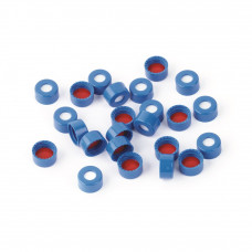 TAMPA P/ VIAL 9mm AZUL EM PP C/ SEPTO PTFE/SIL VERM. RESTEK (EMB. 100 UNID)