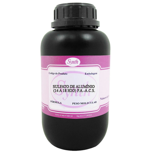 ALUMÍNIO SULFATO (14 A 18 H2O) PA ACS SYNTH - 500GR ALUMÍNIO SULFATO (14 A 18 H2O) PA ACS SYNTH - 500GR