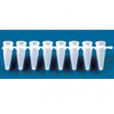 TIRA C/ 8 TUBOS P/ PCR 0,2 ml PP PURO BRANCO S/ TAMPA BRAND (125 c/ 8 TUBOS CADA)